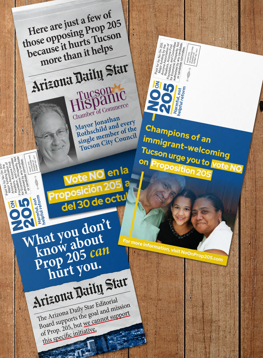 No On 205 for Tucson-Direct Mail